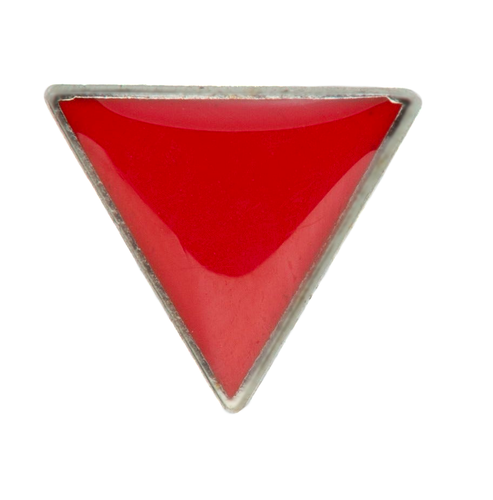 Rode driehoek pin